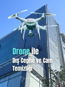 Drone ile bina dış cephe temizliği