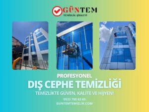 Cam giydirme temizliği çalışmaları