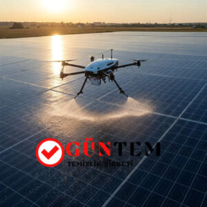 Dış cephe temizlik dronu çalışması