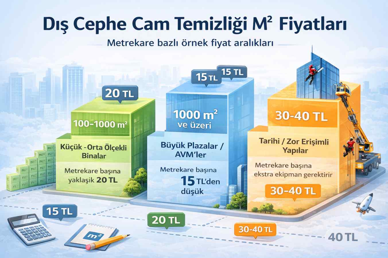 Bina tipine göre m² fiyat aralıklarını gösteren görsel
