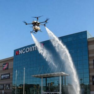 İstanbul'da drone ile bina yıkama