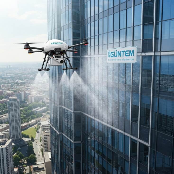 Cam yıkama dronu hizmetleri