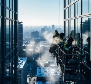 Kış aylarında yapılan dış cephe temizlik çalışmaları