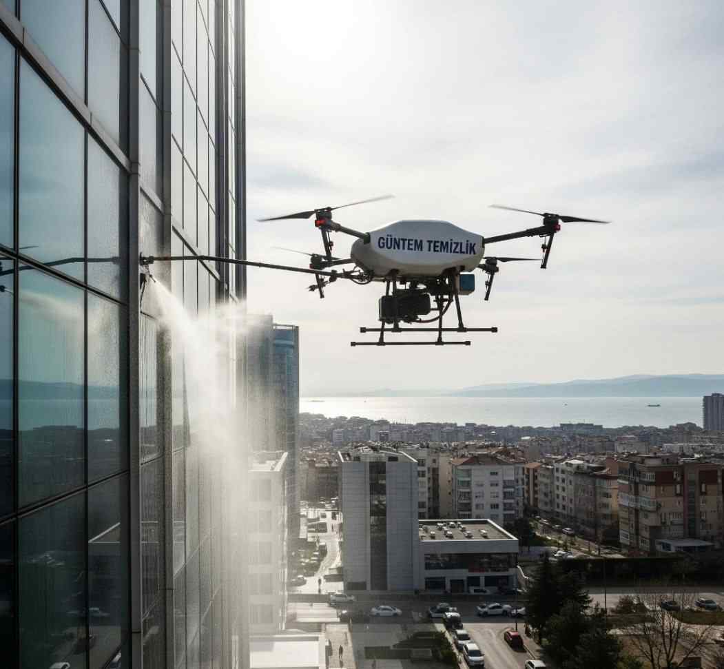 Drone ile Büyükçekmece dış cephe cam temizliği hizmetleri