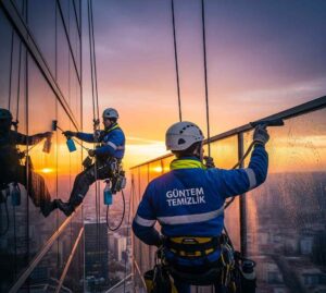 Endüstriyel dağcılık iple erişim yöntemi ile Bahçelievler dış cephe temizliği hizmetleri