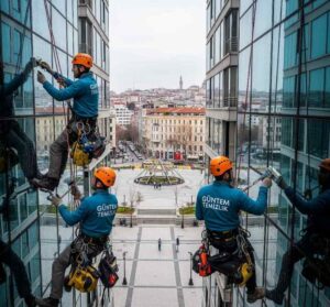 İple erişim (dağcı) tekniği ile İstanbul dış cephe ve cam temizliği hizmetleri
