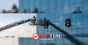 Sepetli platform ile dış cephe cam temizliği hizmetleri