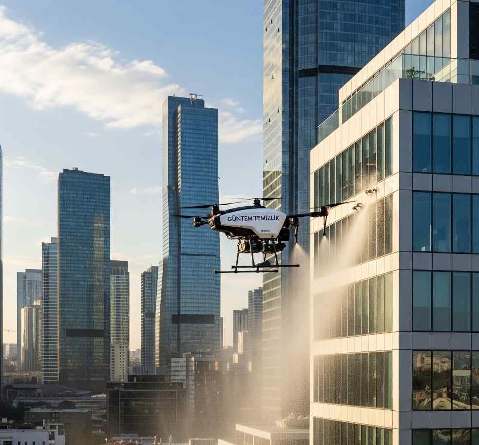 Drone ile Çatalca dış cephe cam temizliği hizmetleri