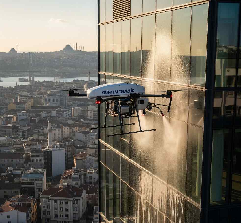 Drone ile Eyüp dış cephe cam temizliği hizmetleri