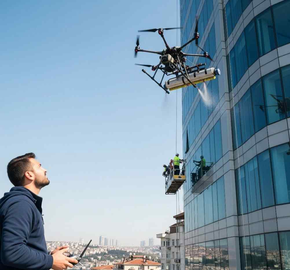 Drone ile Kadıköy dış cephe temizliği hizmetleri