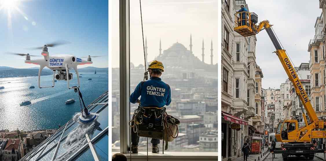 İple erişim yöntemiyle Gaziosmanpaşa dış cephe cam temizliği hizmetleri