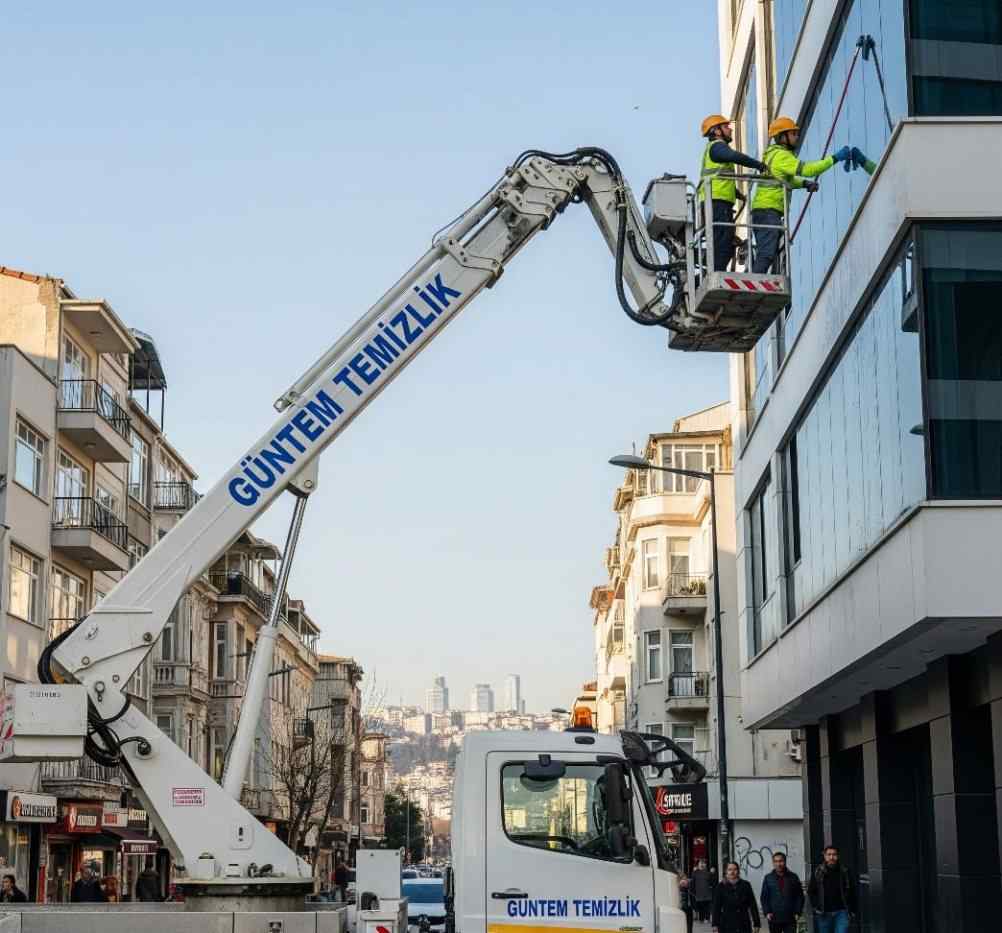 Sepetli vinç ile Kadıköy dış cephe temizliği hizmetleri