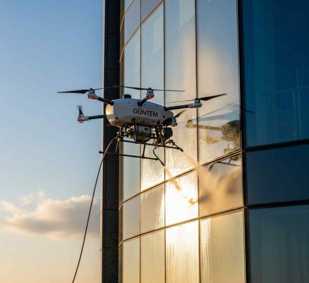 Drone ile Bağdat Caddesi dış cephe temizliği hizmetleri