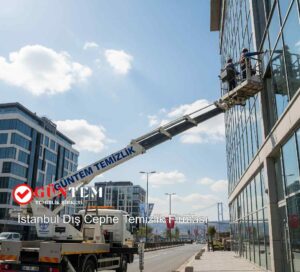 Sepetli vinç ile Altunizade dış cephe temizliği hizmetleri