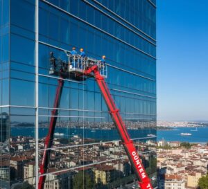 Sepetli vinç ile Kağıthane dış cephe ve cam temizliği hizmetleri