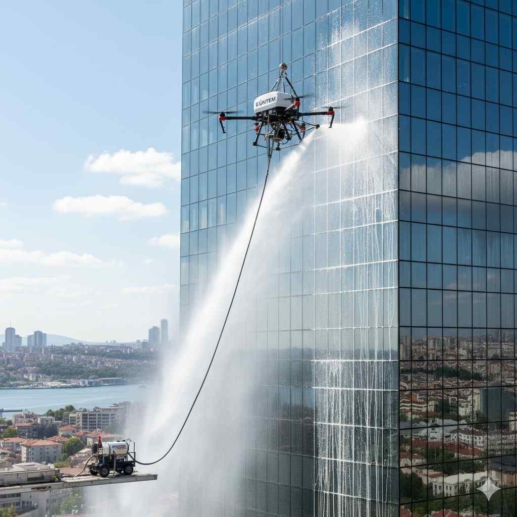 Drone ile Marmara bölgesi dış cephe temizliği hizmetleri