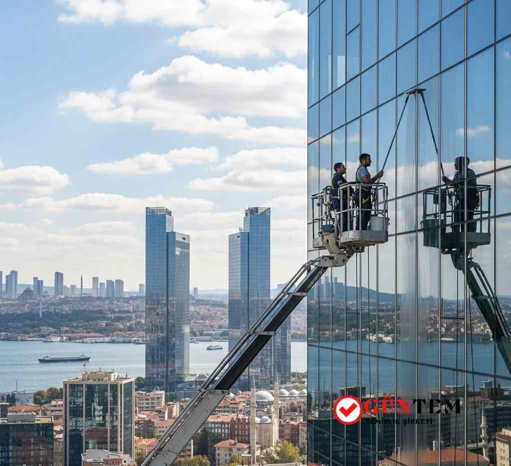 Profesyonel Avrupa Yakası gökdelen dış cephe cam temizliği hizmetleri