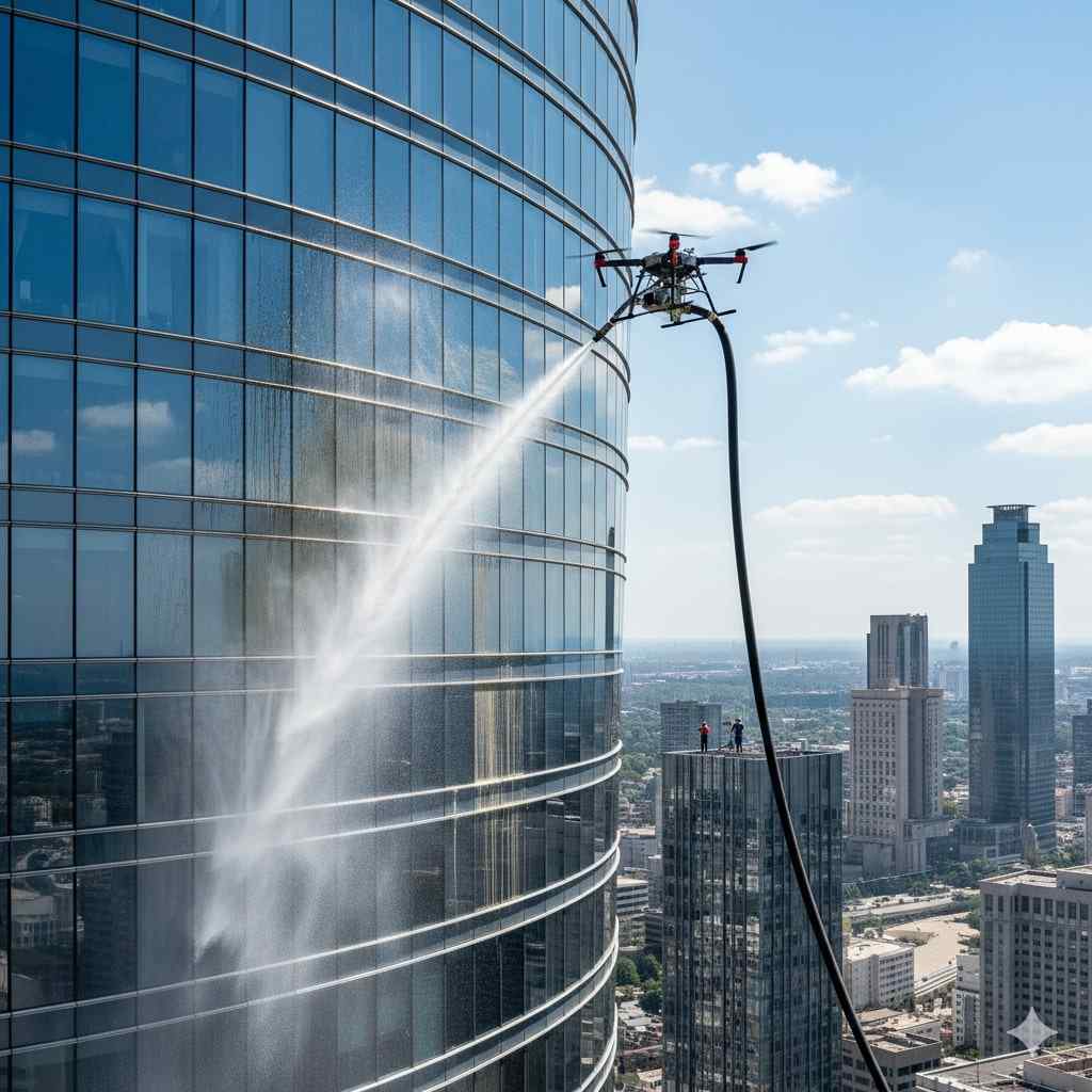 Yeşilköy'de drone ile dış cephe temizliği hizmetleri