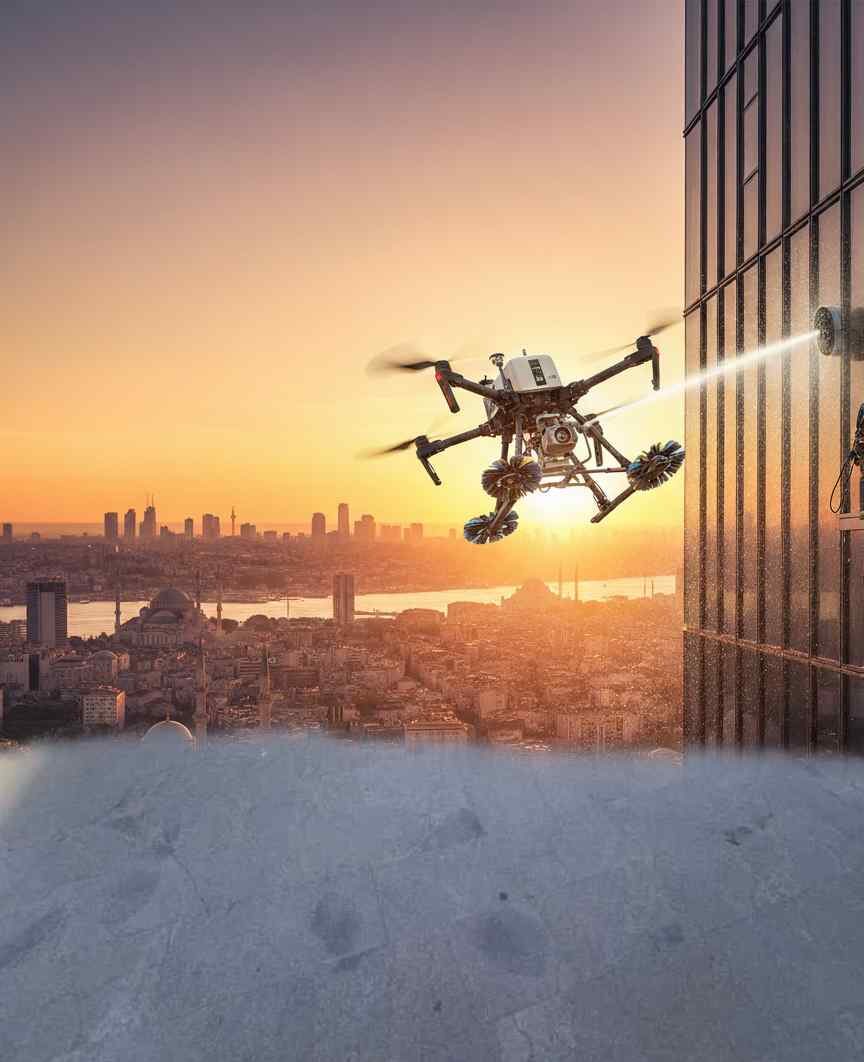 Drone ile Bahçelievler Kocasinan dış cephe temizliği hizmetleri: Güntem Temizlik Şirketi