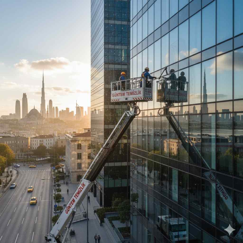 Sepetli vinçle Bakırköy Zuhuratbaba dış cephe temizliği hizmetleri