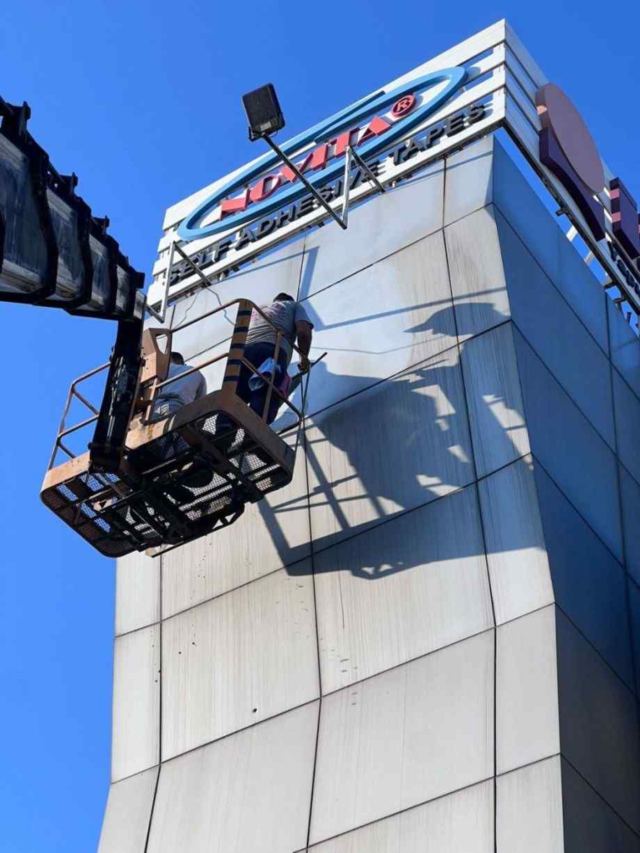 Sepetli vinçle Küçükçekmece Fatih dış cephe temizlik hizmetleri: Güntem