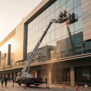 Sepetli vinç ile Ortaköy dış cephe temizlik hizmetleri