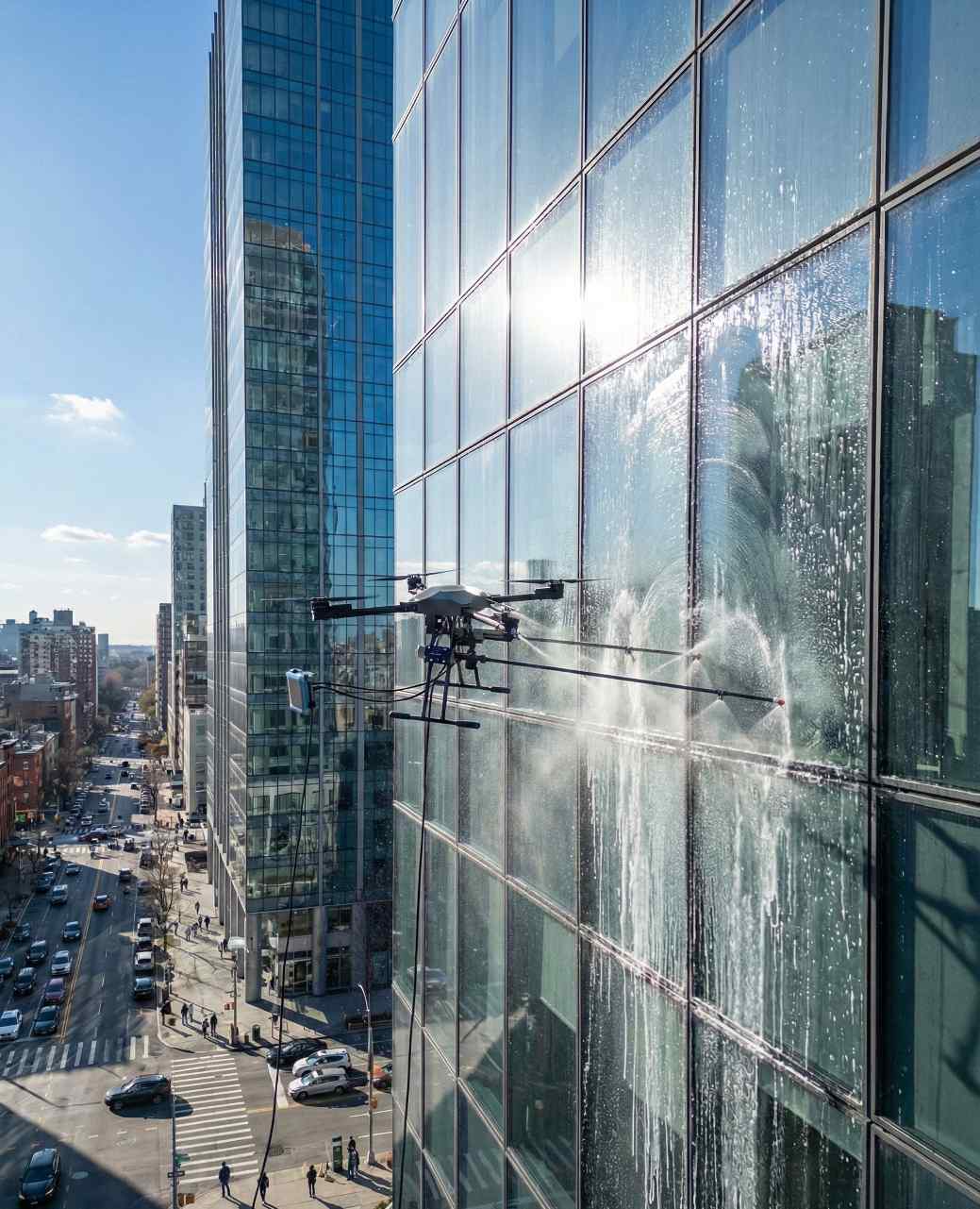 Drone ile Bomonti dış cephe cam temizliği hizmetleri: Güntem Temizlik