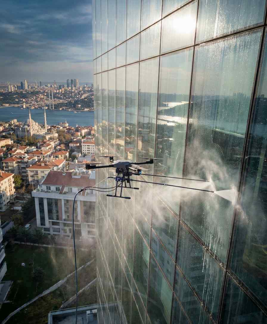 Drone ile Erenköy dış cephe temizliği hizmetleri: Güntem