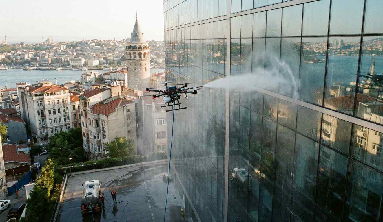 Saf su sistemi ile İncirli dış cephe temizliği hizmetleri: Güntem Temizlik Şirketi