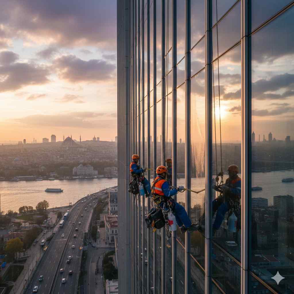 Dağcılık ile Beyazıt dış cephe cam temizliği hizmetleri: Güntem Temizlik