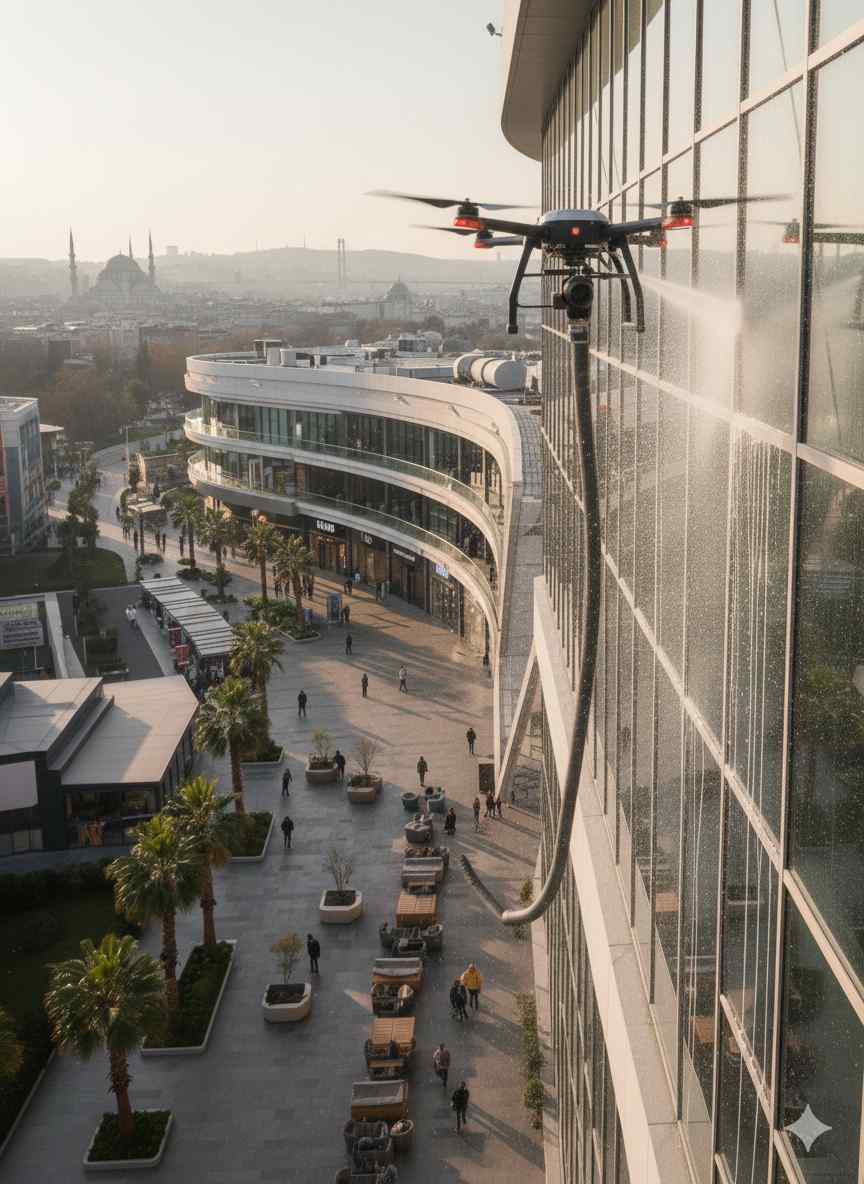 Drone ile Beyazıt dış cephe temizliği hizmetleri: Güntem Temizlik