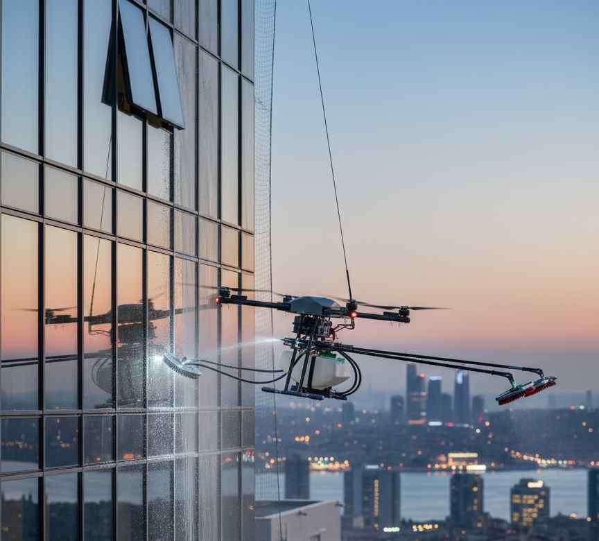 Drone ile Bostancı dış cephe cam temizliği hizmetleri: Güntem Temizlik