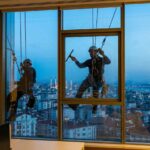 Bina dış cephe temizliği çalışmaları