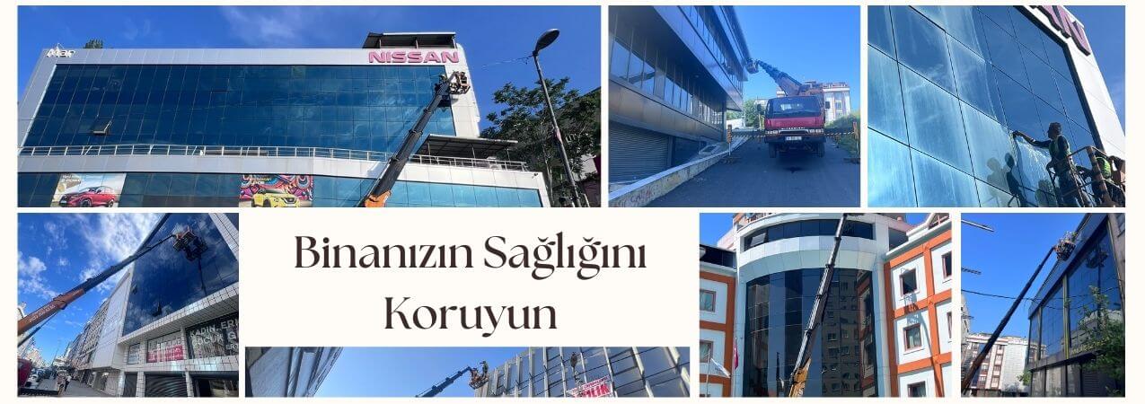 Bina sağlığı için cephe temizlik hizmetleri
