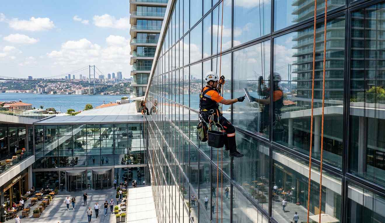 Dağcılık ile Cevizlibağ dış cephe ve cam temizliği hizmetleri