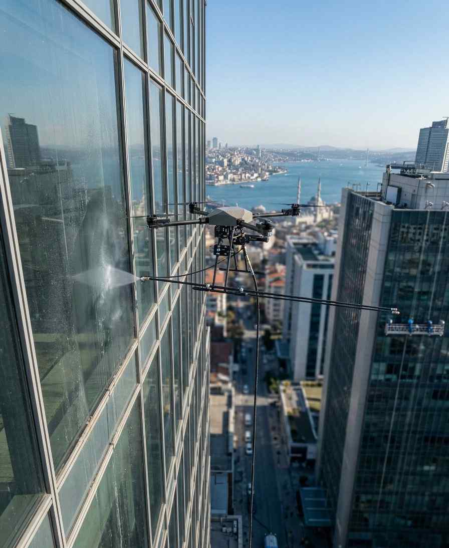 Drone ile Bahariye dış cephe temizliği hizmetleri