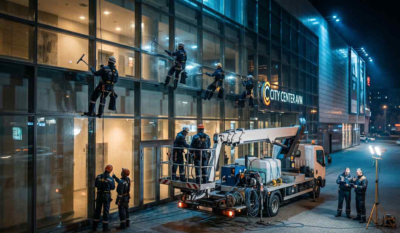 Çevre dostu AVM dış cephe temizliği