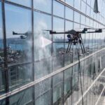 Profesyonel temizlik dronu ile dış cephe temizlik çalışması
