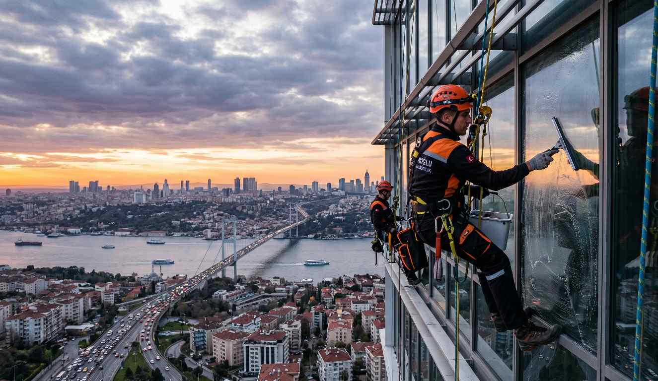 Profesyonel dış cephe cam temizleme çalışmaları