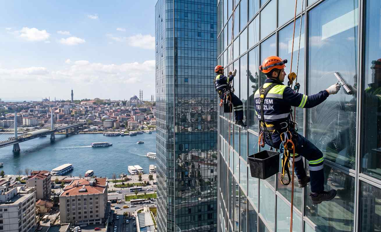 Akıllı bina dış cephe temizliği operasyonu