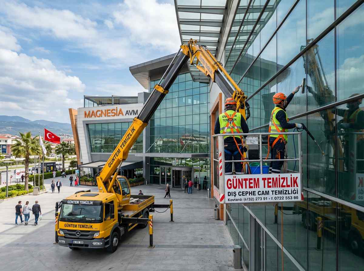 Yamanevler'de vinçle dış cephe temizlik hizmetleri